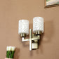 JS-VP S-502-2W Modern Wall Lights 2xE27 Mild Steel & Glass Material Antique & White Finish