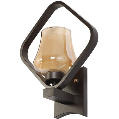 JS-VP S-503-1W Modern Wall Lights 1xE27 Mild Steel & Glass Material Brown & Champaign Finish