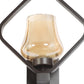 JS-VP S-503-1W Modern Wall Lights 1xE27 Mild Steel & Glass Material Brown & Champaign Finish