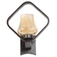 JS-VP S-503-1W Modern Wall Lights 1xE27 Mild Steel & Glass Material Brown & Champaign Finish