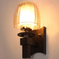 JS-VP S-504-1W Modern Wall Lights 1xE27 Mild Steel & Glass Material Brown & Champaign Finish