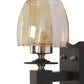 JS-VP S-504-1W Modern Wall Lights 1xE27 Mild Steel & Glass Material Brown & Champaign Finish