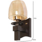 JS-VP S-504-1W Modern Wall Lights 1xE27 Mild Steel & Glass Material Brown & Champaign Finish