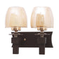 JS-VP S-504-2W Modern Wall Lights 2xE27 Mild Steel & Glass Material Brown & Champaign Finish