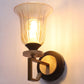 JS-VP S-493-1W Modern Wall Lights 1xE27 Mild Steel & Glass Material Antique brown & Champaign Finish