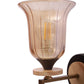 JS-VP S-493-1W Modern Wall Lights 1xE27 Mild Steel & Glass Material Antique brown & Champaign Finish