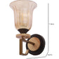 JS-VP S-493-1W Modern Wall Lights 1xE27 Mild Steel & Glass Material Antique brown & Champaign Finish