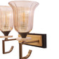 JS-VP S-493-2W Modern Wall Lights 2xE27 Mild Steel & Glass Material Antique brown & Champaign Finish
