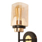 JS-VP S-517-1W Modern Wall Lights 1xE27 Mild Steel & Glass Material Black, Gold & Champaign Finish