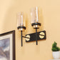 JS-VP S-517-2W Modern Wall Lights 2xE27 Mild Steel & Glass Material Black, Gold & Champaign Finish
