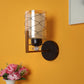 JS-VP S-544-1W Modern Wall Lights 1xE27 Mild Steel & Glass Material Brown & Champaign Finish
