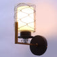 JS-VP S-544-1W Modern Wall Lights 1xE27 Mild Steel & Glass Material Brown & Champaign Finish