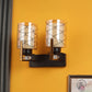 JS-VP S-544-2W Modern Wall Lights 2xE27 Mild Steel & Glass Material Brown & Champaign Finish
