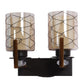 JS-VP S-544-2W Modern Wall Lights 2xE27 Mild Steel & Glass Material Brown & Champaign Finish