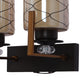 JS-VP S-544-2W Modern Wall Lights 2xE27 Mild Steel & Glass Material Brown & Champaign Finish