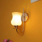 JS-VP S-545-1W Modern Wall Lights 2xE27 Mild Steel & Glass Material Gold & White, Yellow Finish