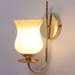 JS-VP S-545-1W Modern Wall Lights 2xE27 Mild Steel & Glass Material Gold & White, Yellow Finish