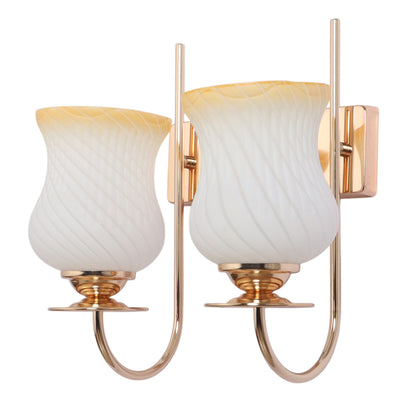 JS-VP S-545-2W Modern Wall Lights 2xE27 Mild Steel & Glass Material Gold & White, Yellow Finish