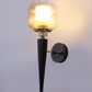 JS-VP S-560-1W Mashal Wall Lights 1xE27 Mild Steel & Glass Material Brown & Clear Finish