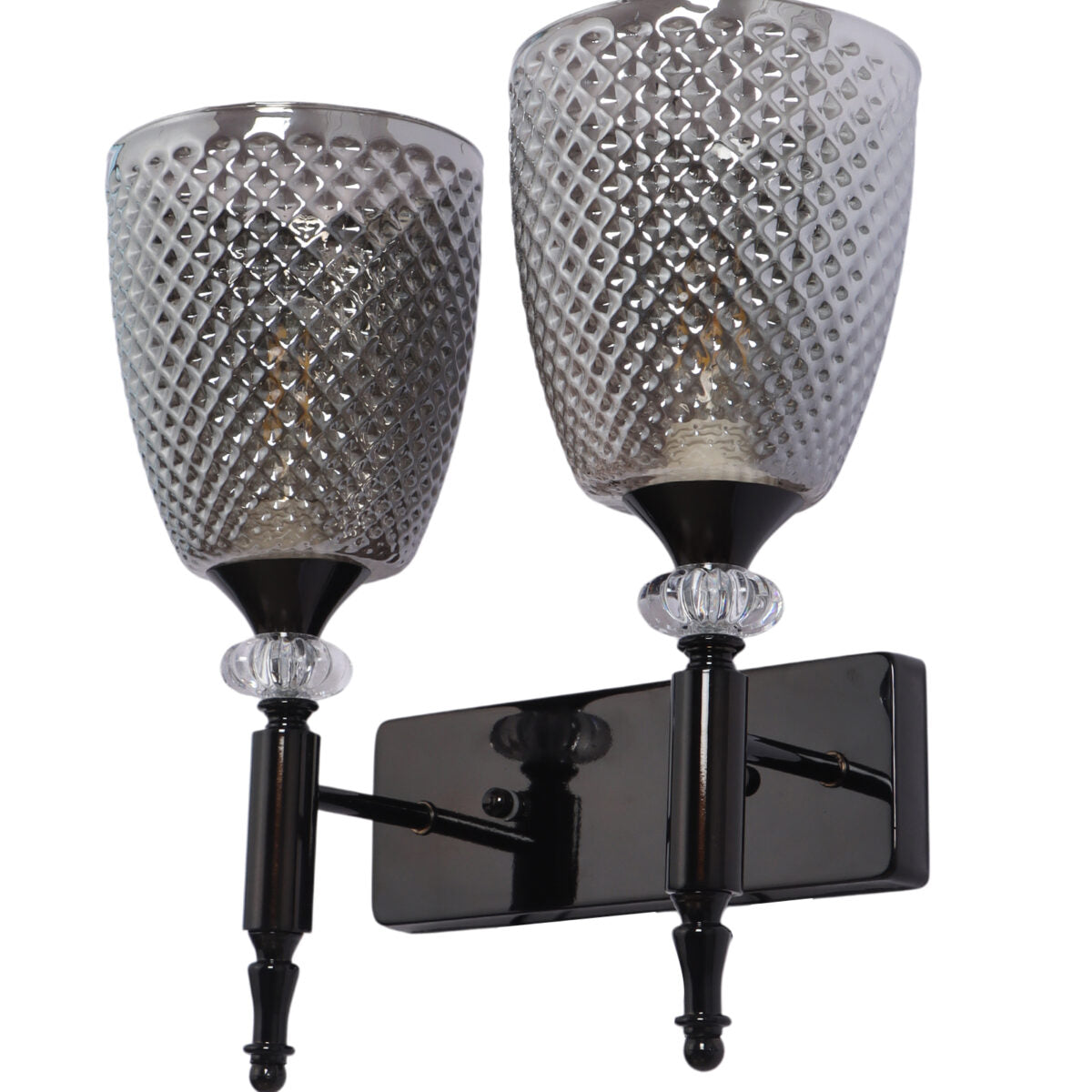 Glossy Black & Smoky Wall Lights
