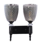 JS-VP S-566-2W Modern Wall Lights 2xE27 Mild Steel & Glass Material Glossy black & Smoky Finish