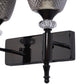 JS-VP S-566-2W Modern Wall Lights 2xE27 Mild Steel & Glass Material Glossy black & Smoky Finish