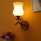 JS-VP S-567-1W Modern Wall Lights 1xE27 Mild Steel & Glass Material Antique Gold & White, Yellow Finish