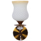 JS-VP S-567-1W Modern Wall Lights 1xE27 Mild Steel & Glass Material Antique Gold & White, Yellow Finish