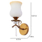 JS-VP S-567-1W Modern Wall Lights 1xE27 Mild Steel & Glass Material Antique Gold & White, Yellow Finish