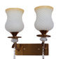 JS-VP S-567-2W Modern Wall Lights 2xE27 Mild Steel & Glass Material Antique Gold & White, Yellow Finish
