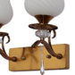 JS-VP S-567-2W Modern Wall Lights 2xE27 Mild Steel & Glass Material Antique Gold & White, Yellow Finish