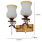 JS-VP S-567-2W Modern Wall Lights 2xE27 Mild Steel & Glass Material Antique Gold & White, Yellow Finish
