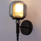 JS-VP S-568-1W Modern Wall Lights 1xE27 Mild Steel & Glass Material Glossy black & Smoky Finish