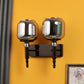 JS-VP S-568-2W Modern Wall Lights 2xE27 Mild Steel & Glass Material Glossy black & Smoky Finish