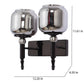 JS-VP S-568-2W Modern Wall Lights 2xE27 Mild Steel & Glass Material Glossy black & Smoky Finish