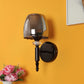 JS-VP S-569-1W-BK-Crome Modern Wall Lights 1xE27 Mild Steel & Glass Material Glossy black & Smoky Finish