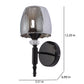 JS-VP S-569-1W-BK-Crome Modern Wall Lights 1xE27 Mild Steel & Glass Material Glossy black & Smoky Finish