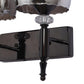 JS-VP S-569-2W-BK-Crome Modern Wall Lights 2xE27 Mild Steel & Glass Material Glossy black & Smoky Finish