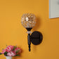 JS-VP S-570-1W Modern Wall Lights 1xE27 Mild Steel & Glass Material Glossy black & clear crystals Finish