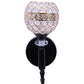 JS-VP S-570-1W Modern Wall Lights 1xE27 Mild Steel & Glass Material Glossy black & clear crystals Finish
