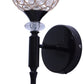 JS-VP S-570-1W Modern Wall Lights 1xE27 Mild Steel & Glass Material Glossy black & clear crystals Finish