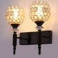 JS-VP S-570-2W Modern Wall Lights 2xE27 Mild Steel & Glass Material Glossy black & clear crystals Finish