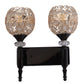 JS-VP S-570-2W Modern Wall Lights 2xE27 Mild Steel & Glass Material Glossy black & clear crystals Finish