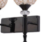 JS-VP S-570-2W Modern Wall Lights 2xE27 Mild Steel & Glass Material Glossy black & clear crystals Finish