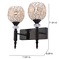 JS-VP S-570-2W Modern Wall Lights 2xE27 Mild Steel & Glass Material Glossy black & clear crystals Finish