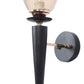 JS-VP S-571-1W Mashal Wall Lights 1xE27 Mild Steel & Glass Material Brown & Champaign Finish