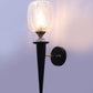 JS-VP S-559-1W Mashal Wall Lights 1xE27 Mild Steel & Glass Material Brown & Clear Finish