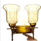JS-VP S-442-2W Modern Wall Lights 2xE27 Mild Steel & Glass Material Antique Gold & Champaign Finish
