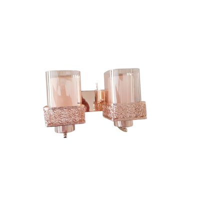 JS-VP S-448-2W Modern Wall Lights 2xE27 Mild Steel & Glass Material Gold & Champaign Finish