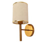 JS-VP S-451-1W Cloth Shade Wall Lights 1xE27 Mild Steel & Glass Material Antique Gold & White Finish